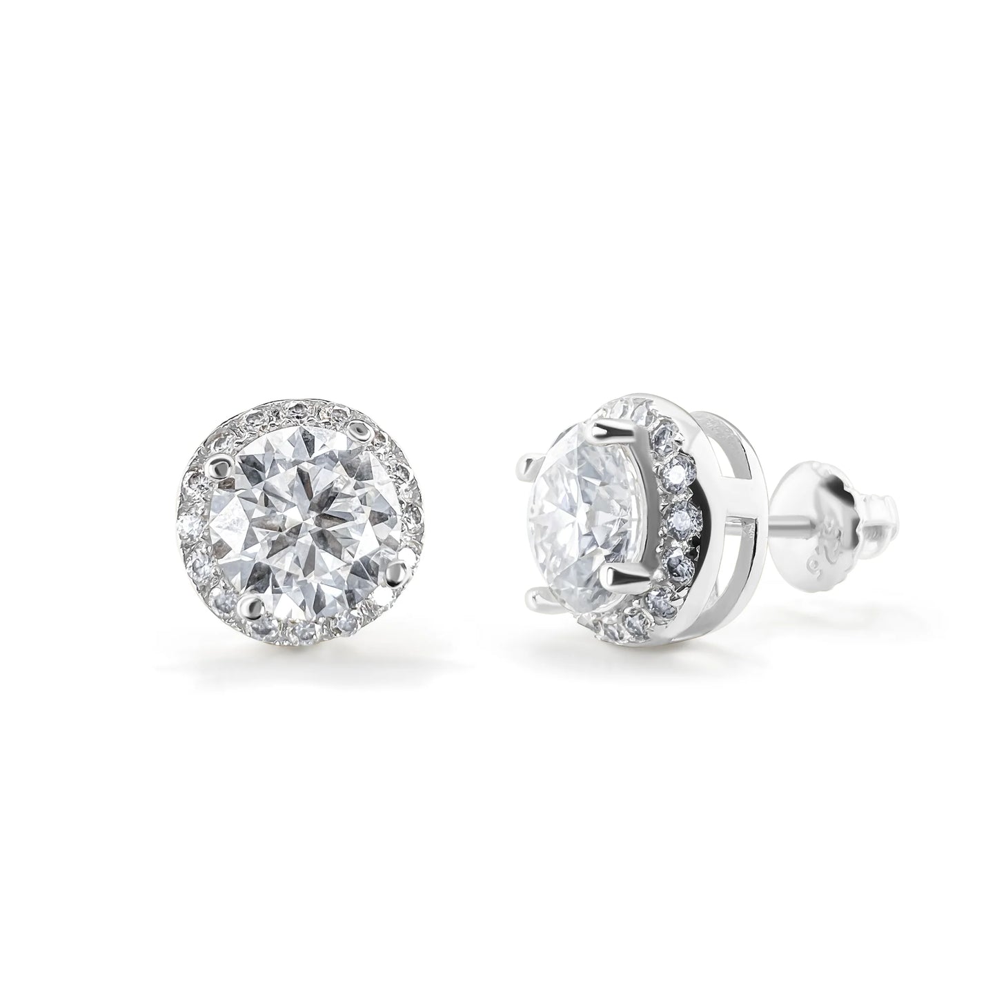 Halo Solitaire Earring set