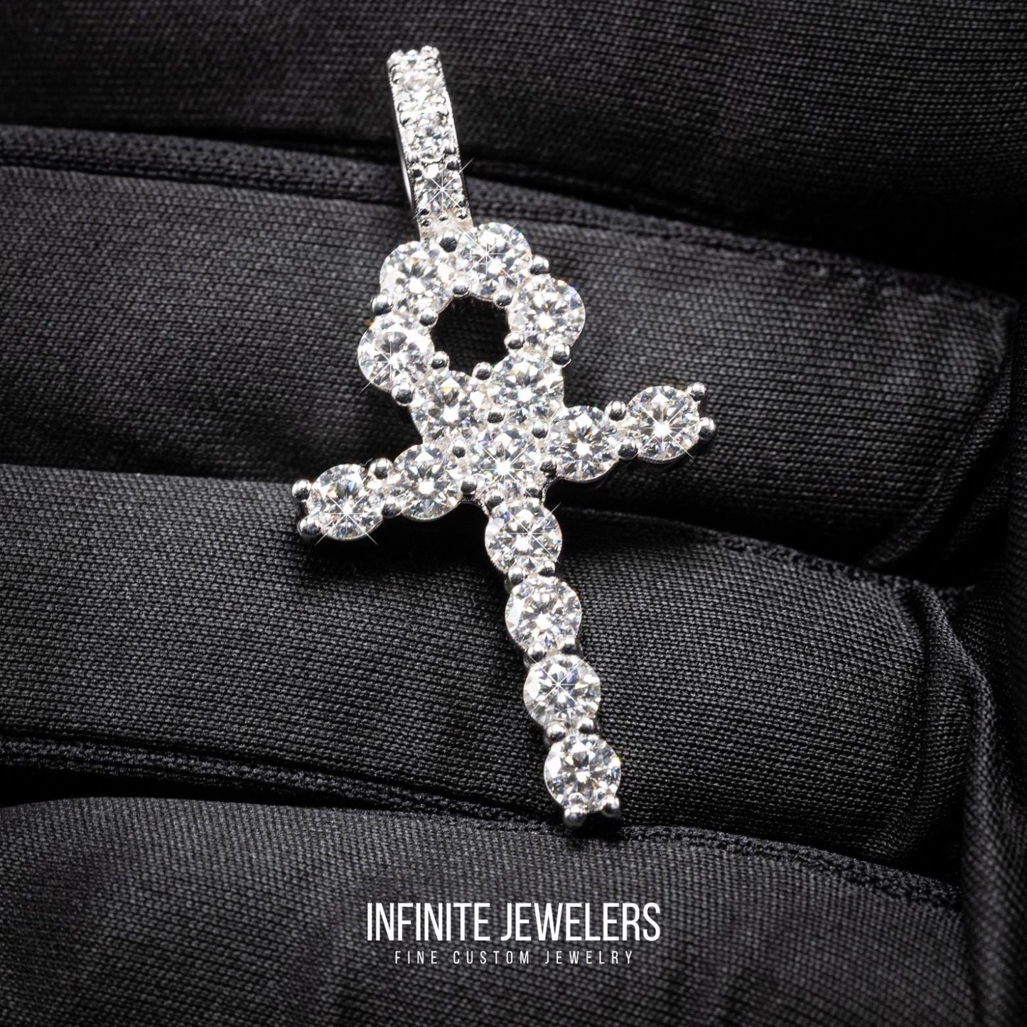 VVS Moissanite Ankh pendant sterling silver .925 silver