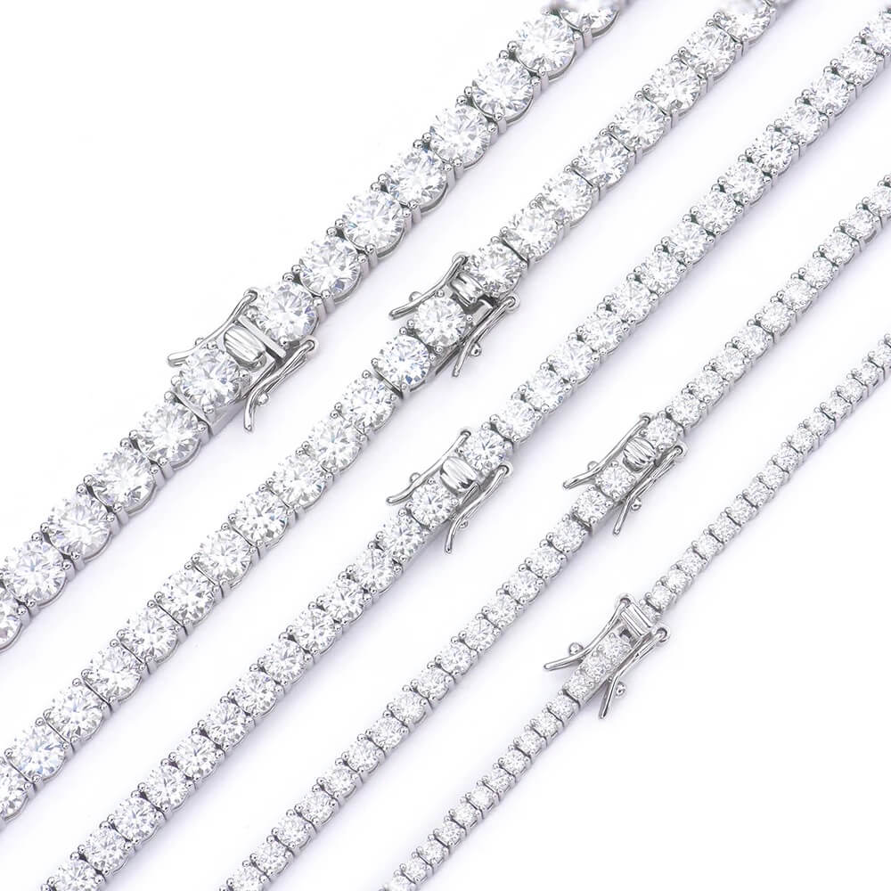 .925 Sterling Silver VVS Tennis Chains