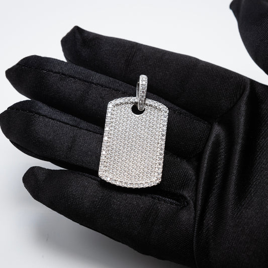 VVS Moissanite Dog tag pendant 